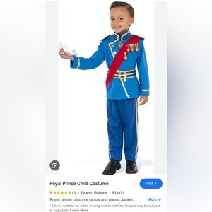 NWT Royal prince costume